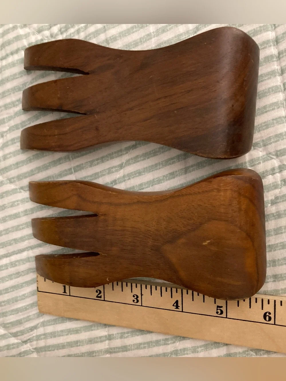 Acacia Wood Salad Bowl + Hands feature Curved Ergonomic Design for Tossing